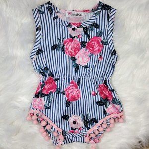 NWT Boutique Size 9-12M Floral Romper